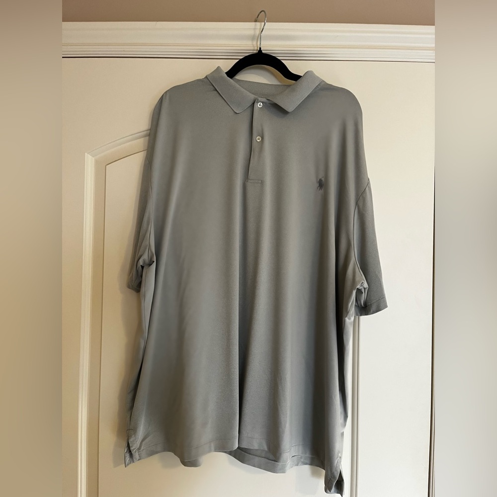 Men’s 3XL Gray Polo Golf Performance Shirt